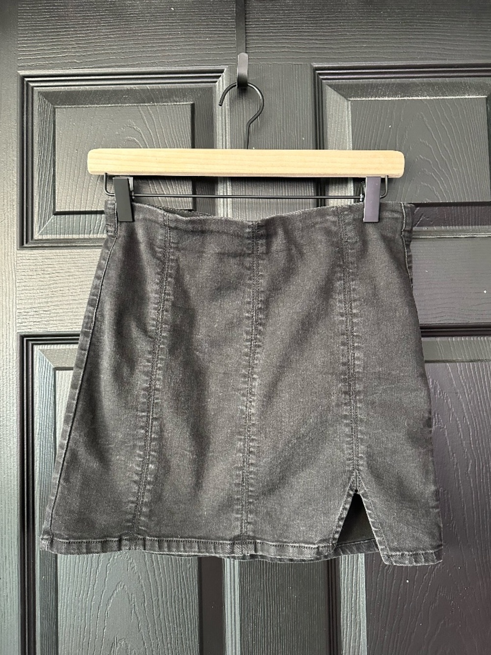 Free People Black Denim Mini Skirt Size Small